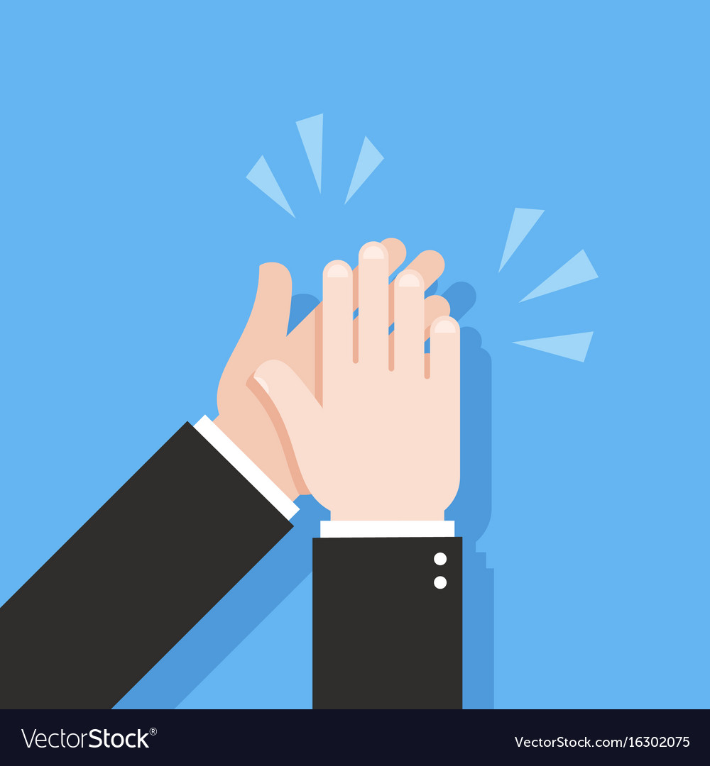 Human hands clapping applause clap Royalty Free Vector Image