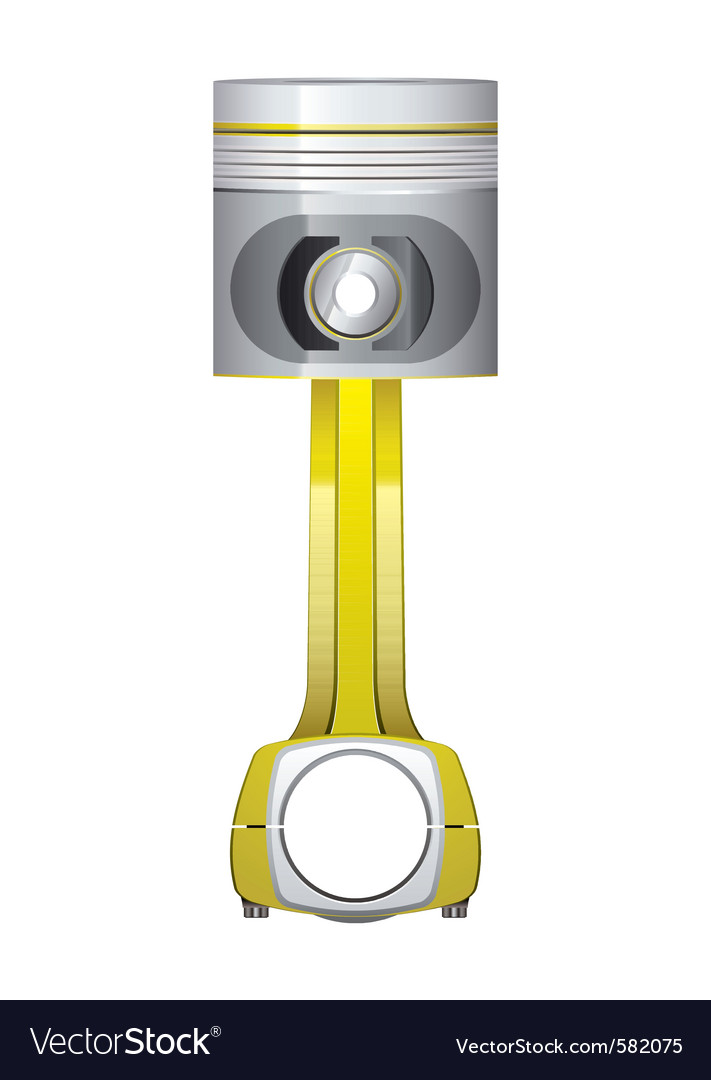 Metal piston upgrade part Royalty Free Vector Image
