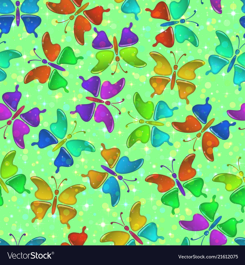 Seamless pattern butterflies Royalty Free Vector Image