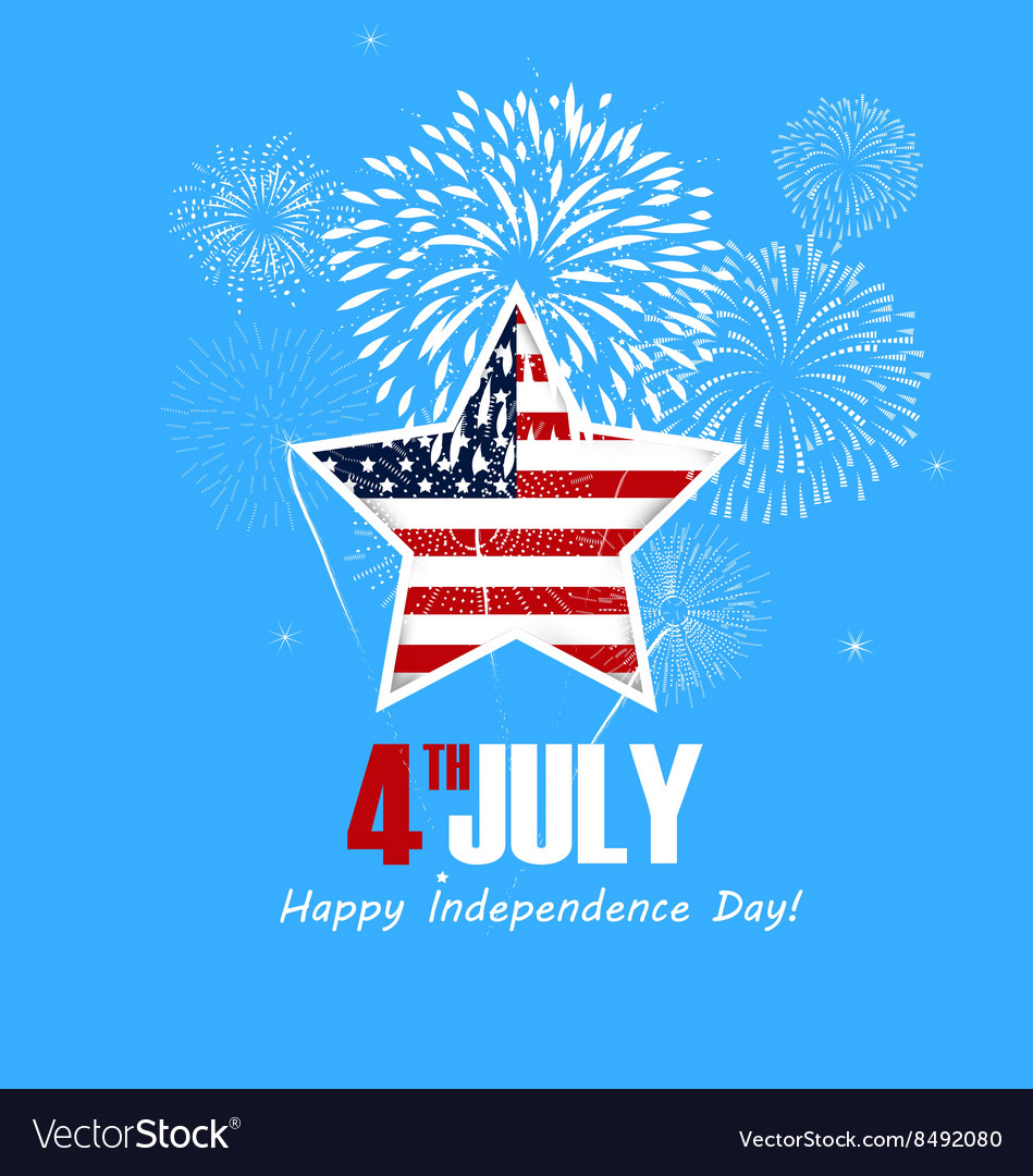 4th of july - abstract flag design - independence Vector Image