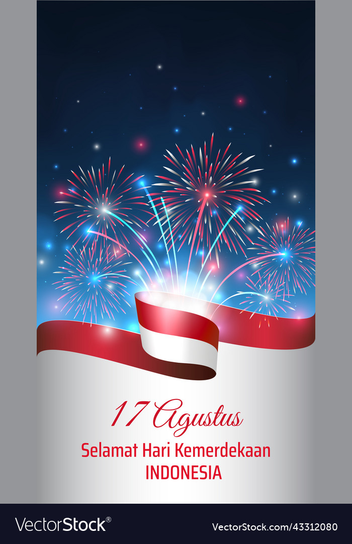 August 17 independence day indonesia template Vector Image