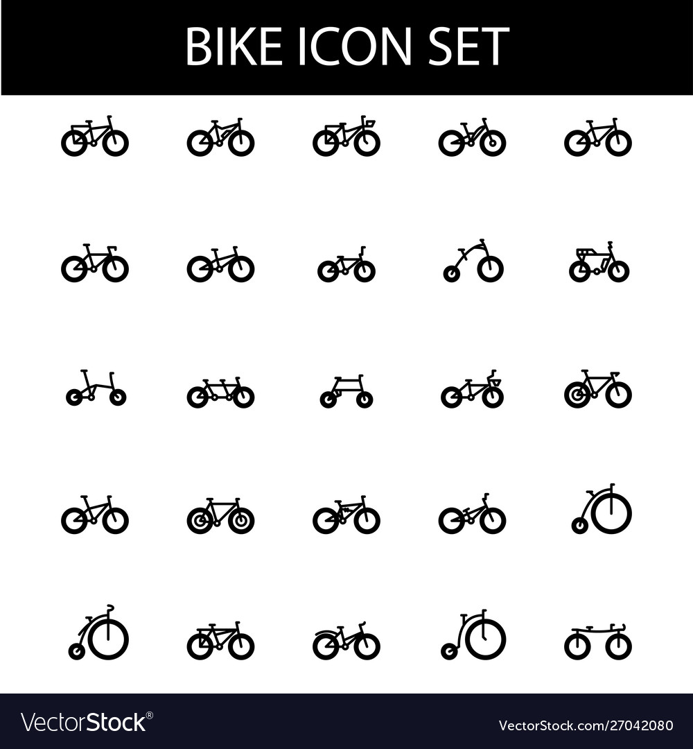 Bike Icon Set Image Royalty Free Vector Image - Vectorstock