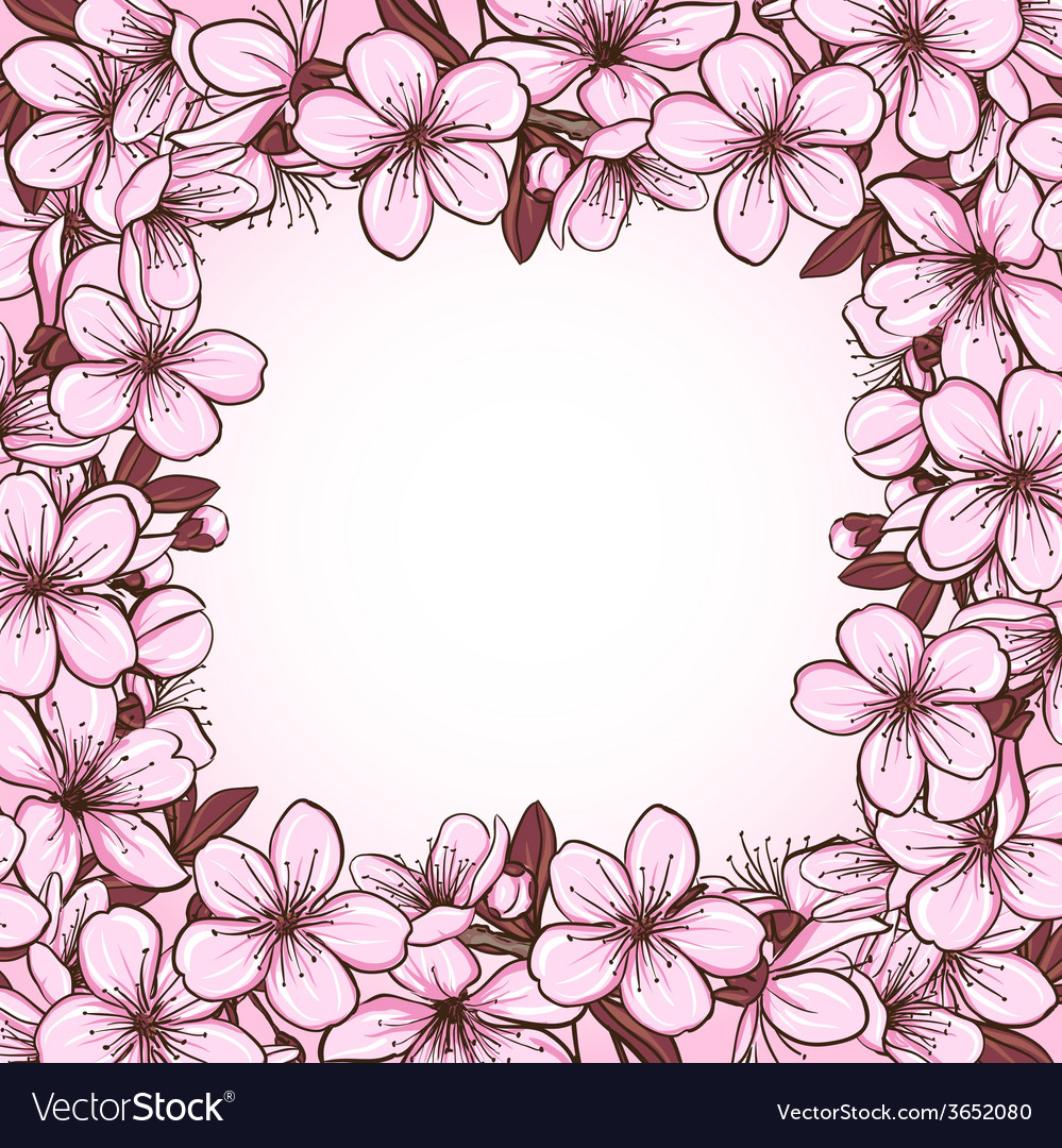 Cherry blossom frame