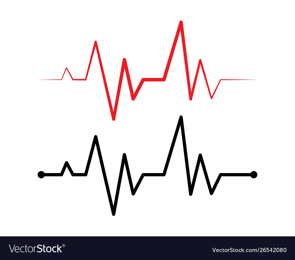 Heart beat line Royalty Free Vector Image - VectorStock