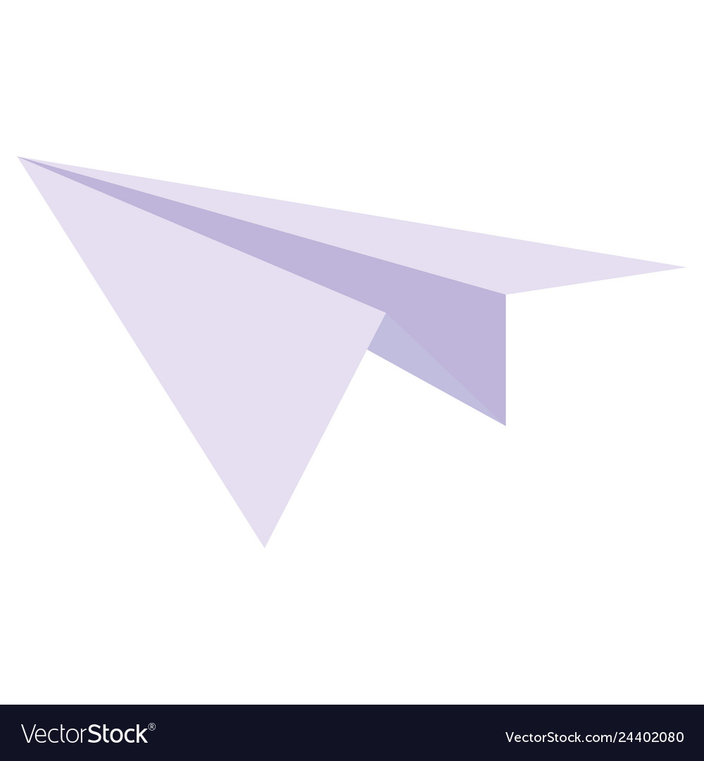 Paper airplane isolated icon Royalty Free Vector Image