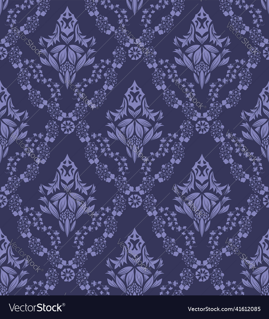 Damask seamless pattern Royalty Free Vector Image