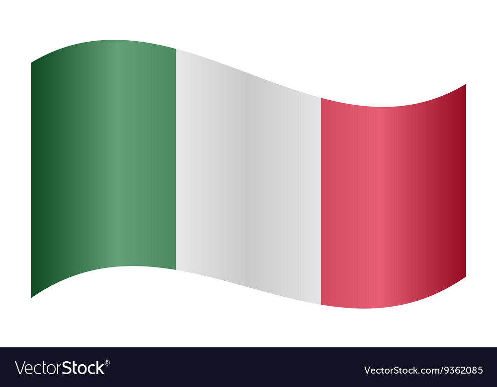 Flag of italy waving Royalty Free Vector Image