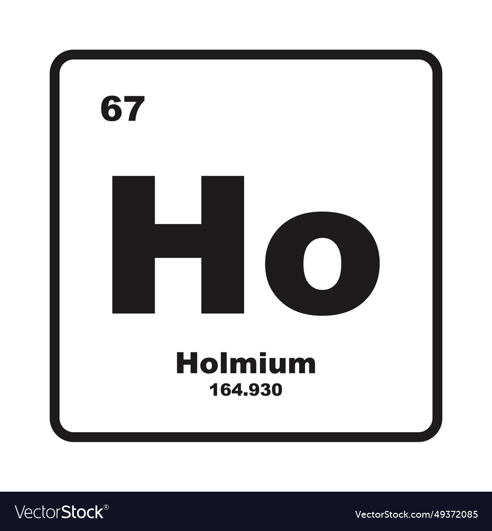 Holmium element icon Royalty Free Vector Image