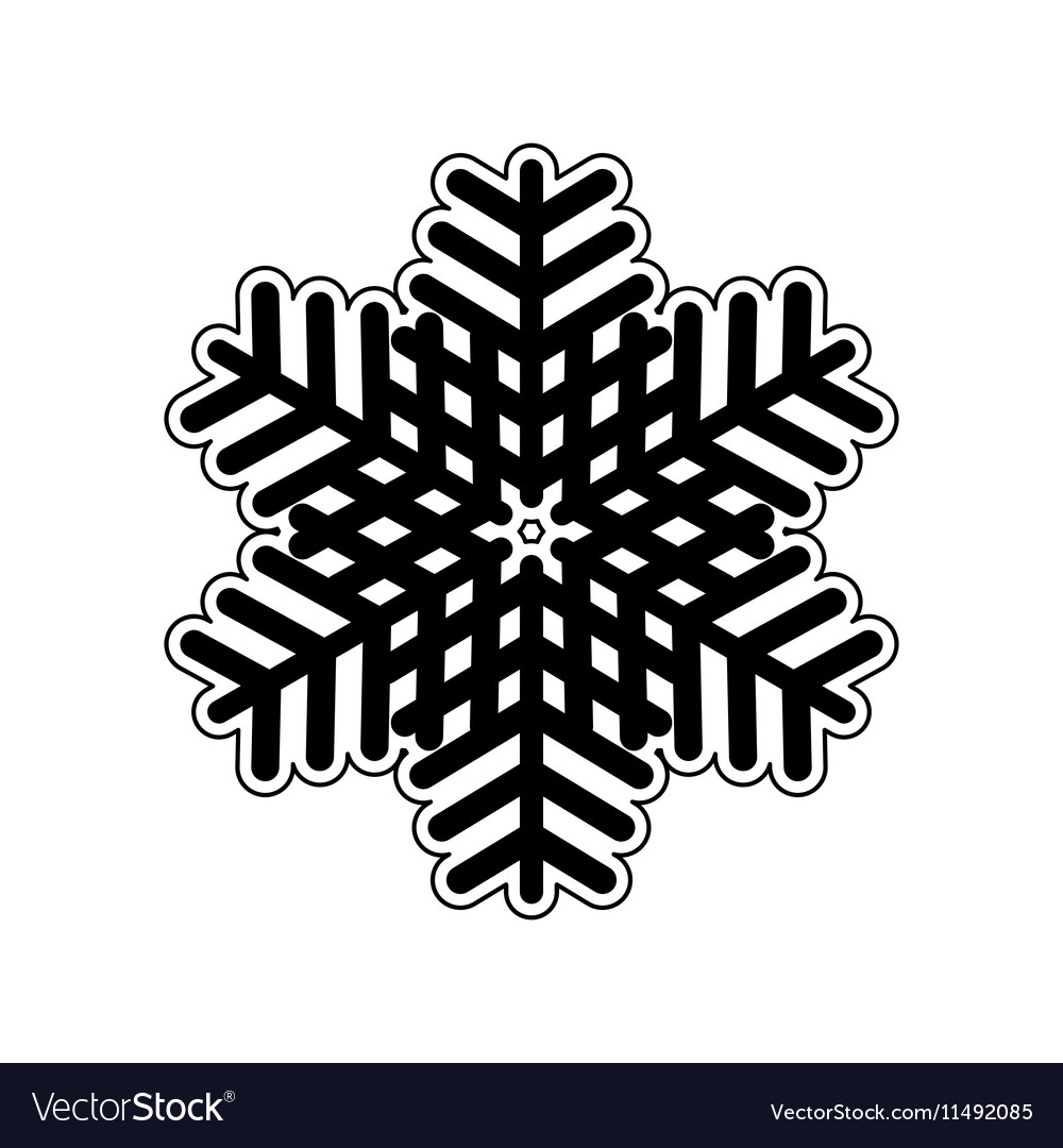 Snowflake simple icon isolated on white background