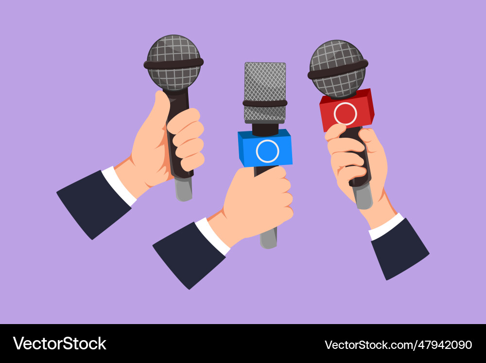 Character flat drawing interview concept with Vector Image