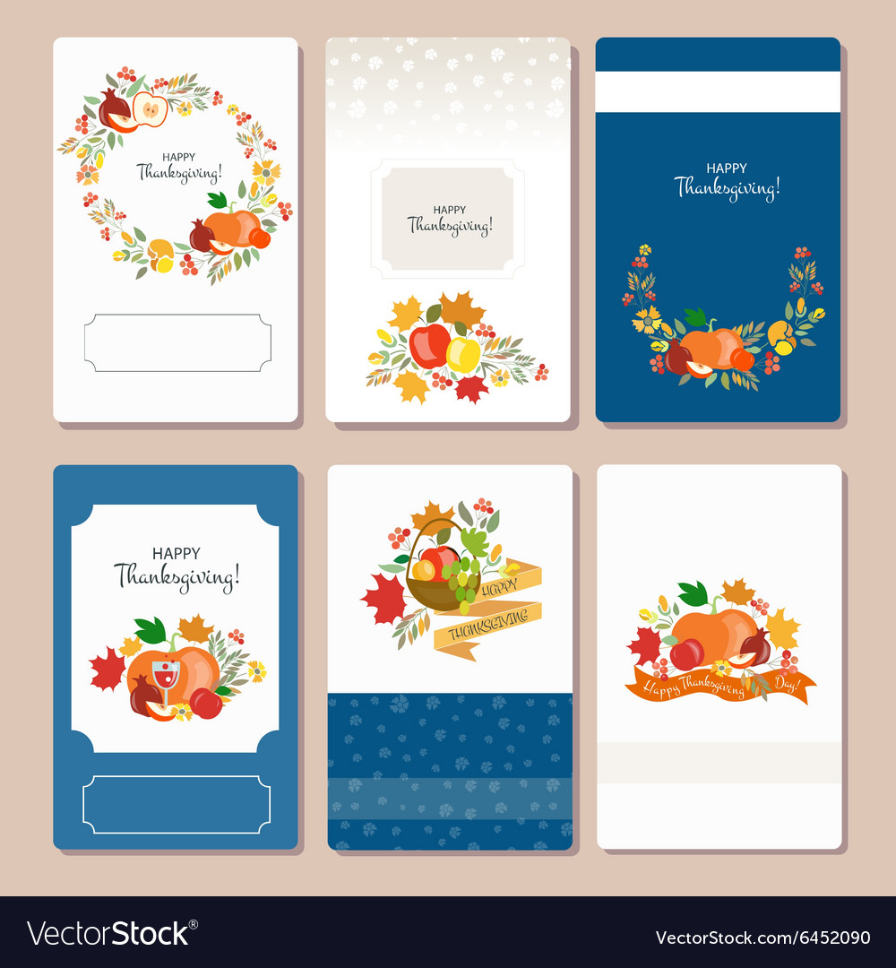 Collection of labels and elements for Thanksgiving