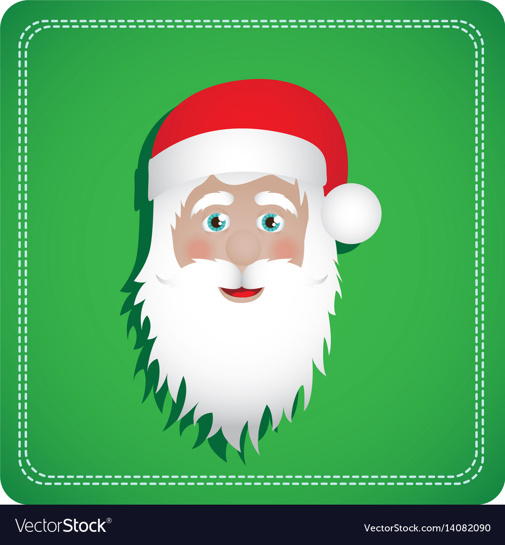 Colorful square frame with christmas santa claus Vector Image