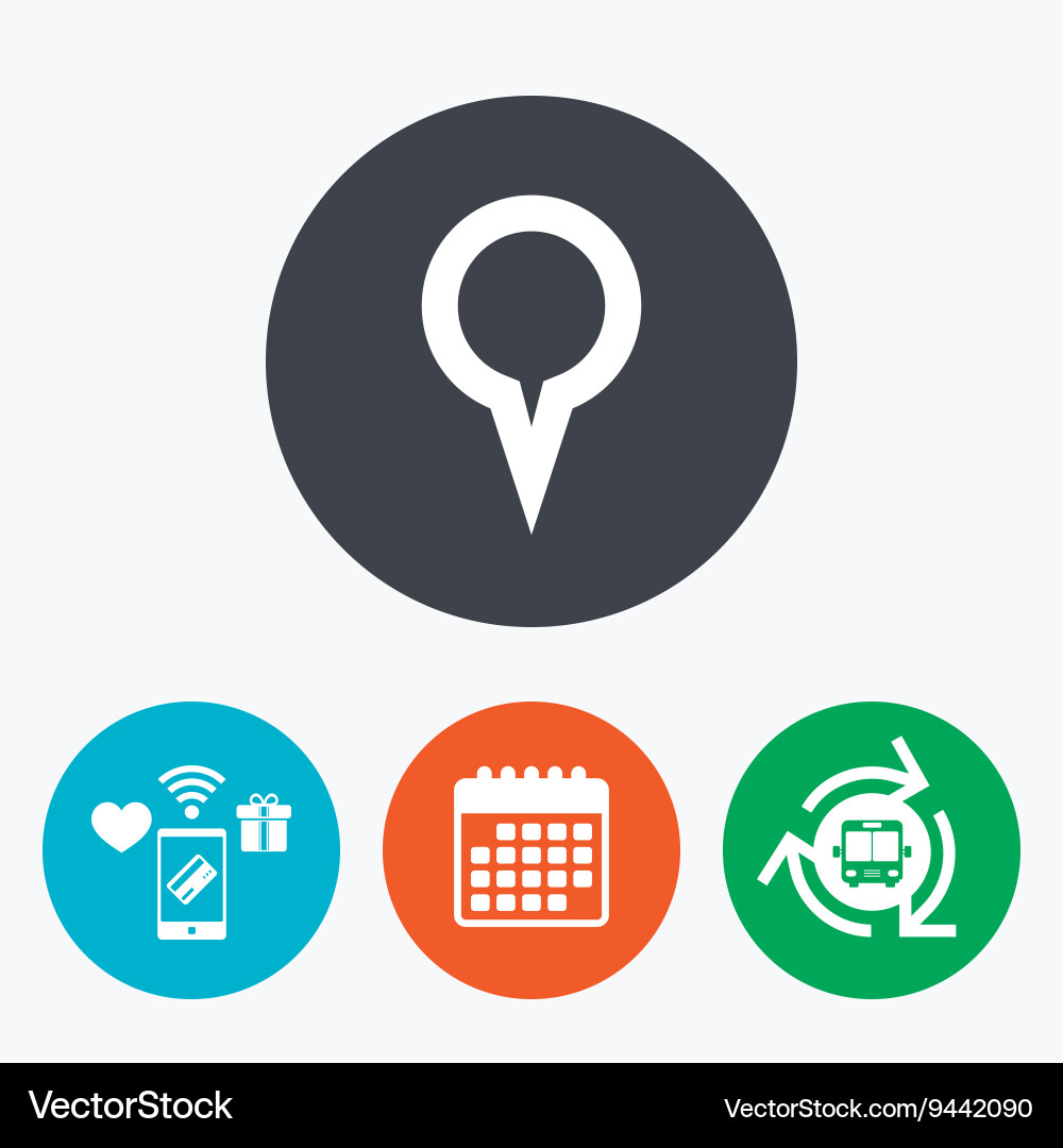 Map pointer sign icon marker symbol Royalty Free Vector