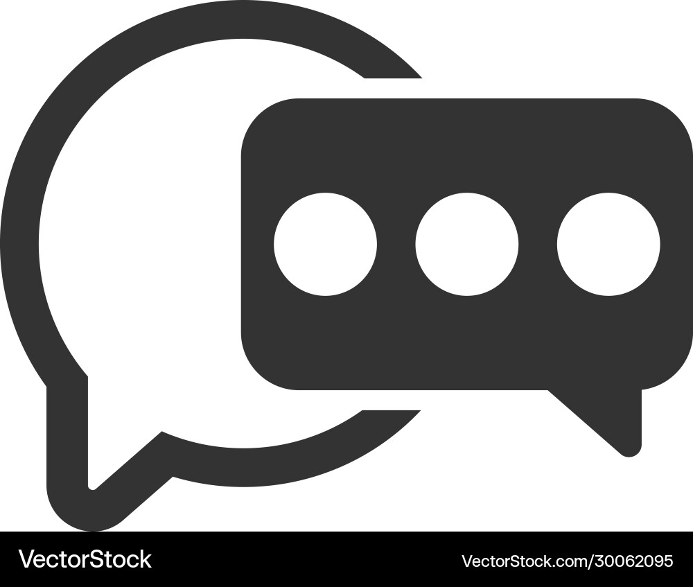 Bubble chat icon Royalty Free Vector Image - VectorStock