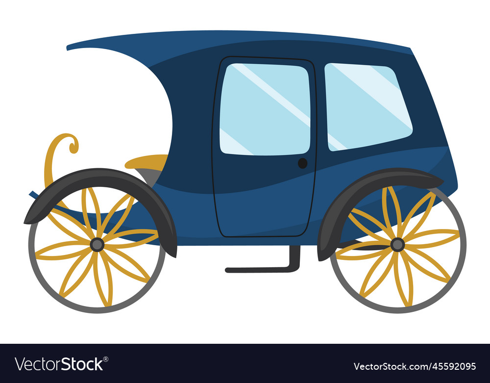 Carriage cartoon vintage transport with old Vector Image