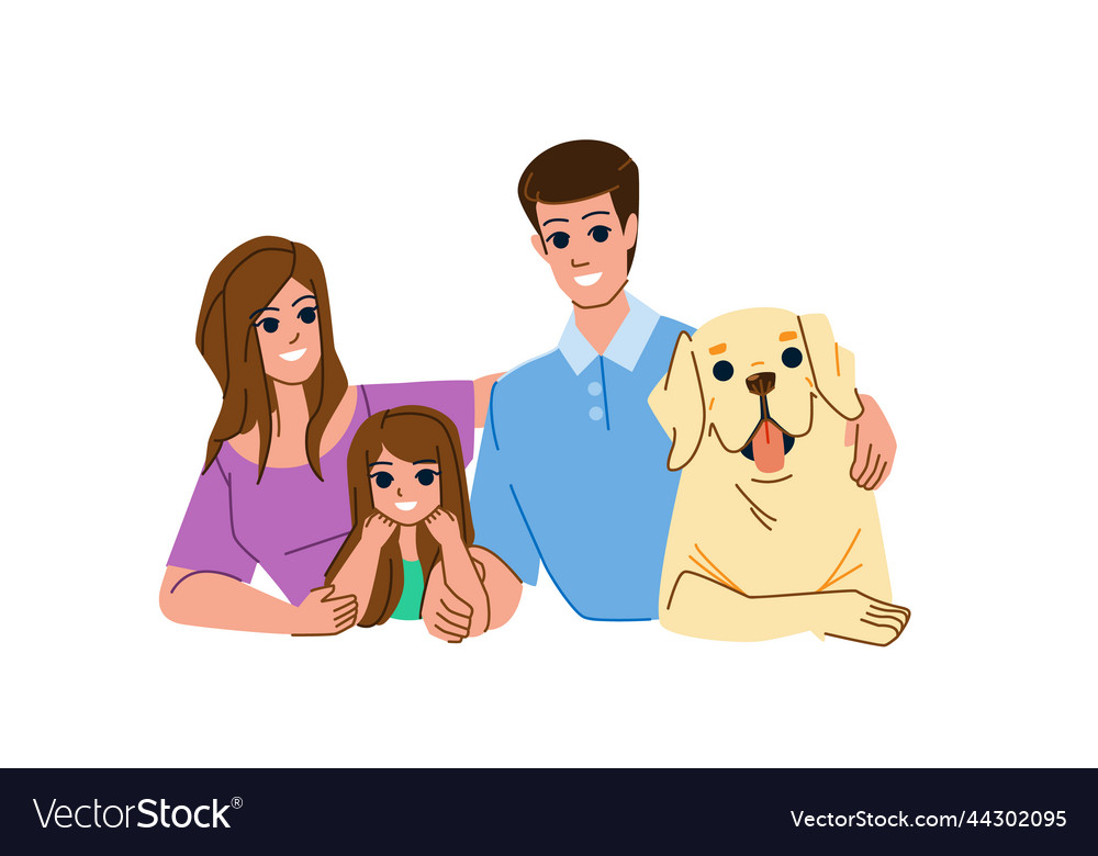 Family with dog