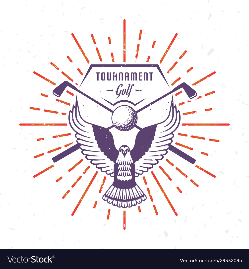 Retro golf badge vector image Retro golf badge