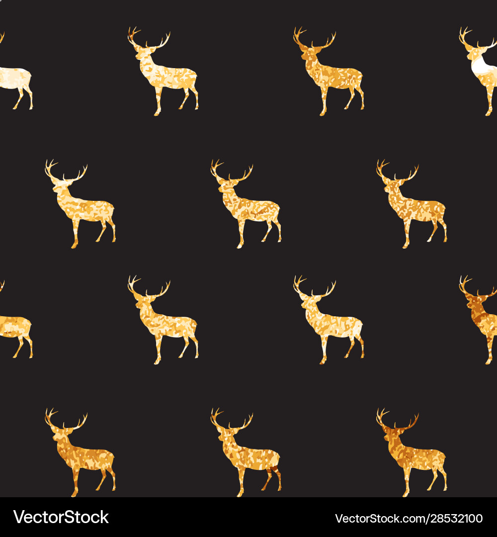 Abstract seamless deer pattern background Vector Image