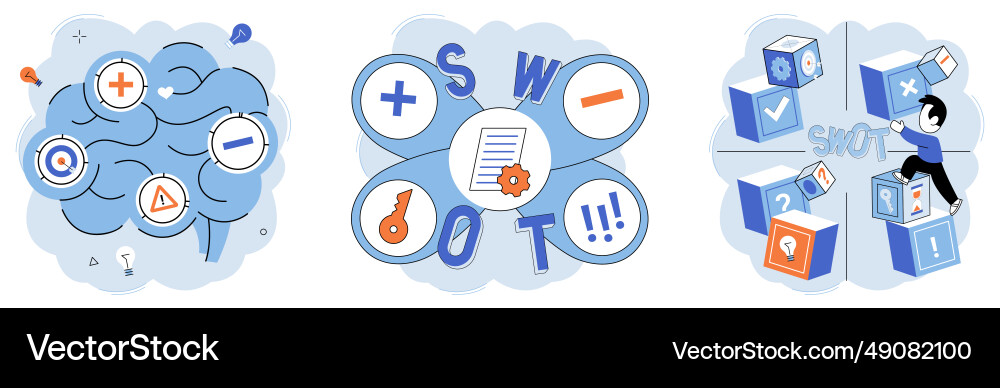 Analysis tool design thinking enhances Royalty Free Vector