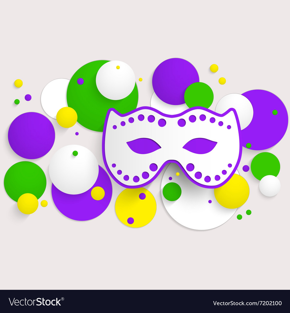 mardi gras party poster design template of poster vector image