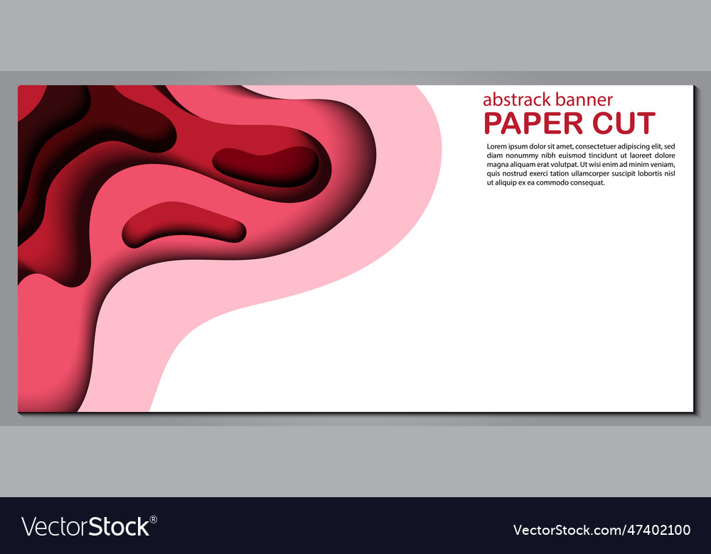 Modern abstract paper cut out background Vector Image