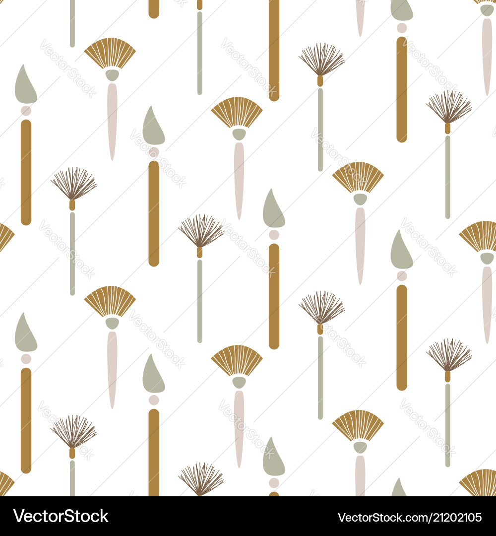 Art brush seamless pattern Royalty Free Vector Image