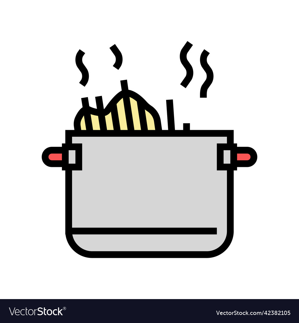 Cooking pasta color icon