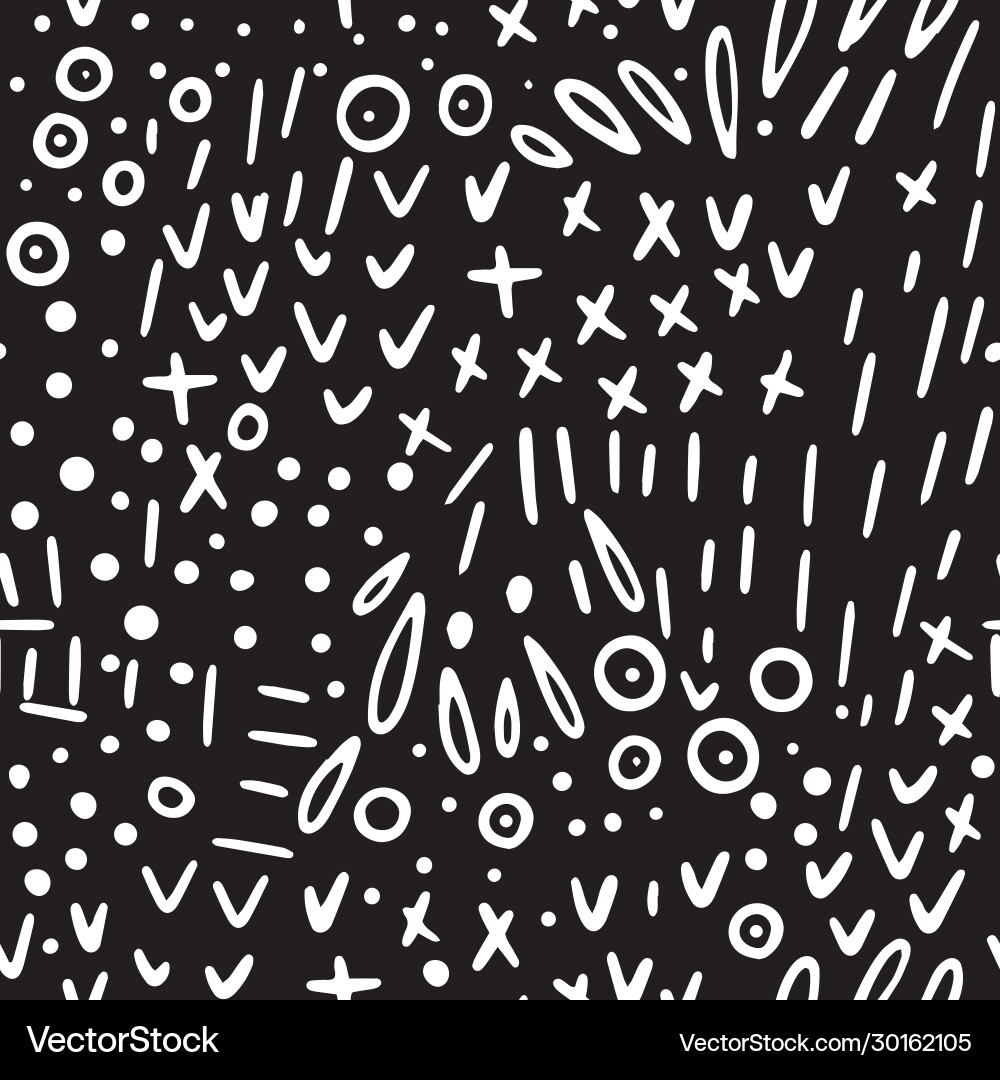 Geometric shapes seamless pattern hand drawn Vector Image