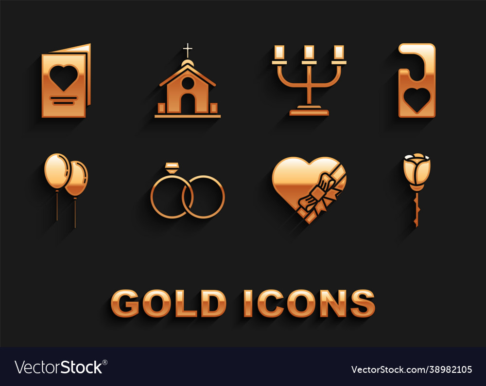 Set wedding rings please do not disturb Royalty Free Vector