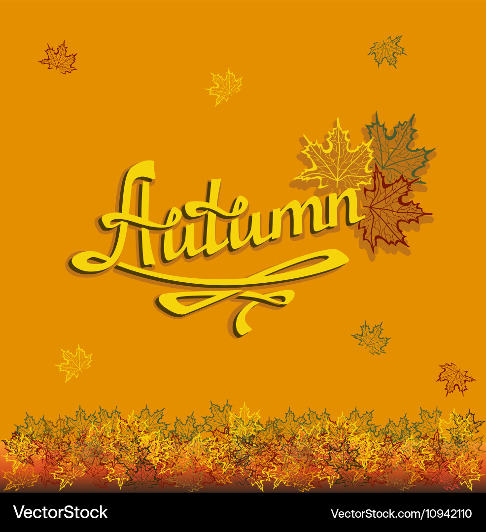 Autumn leaf fall Royalty Free Vector Image - VectorStock
