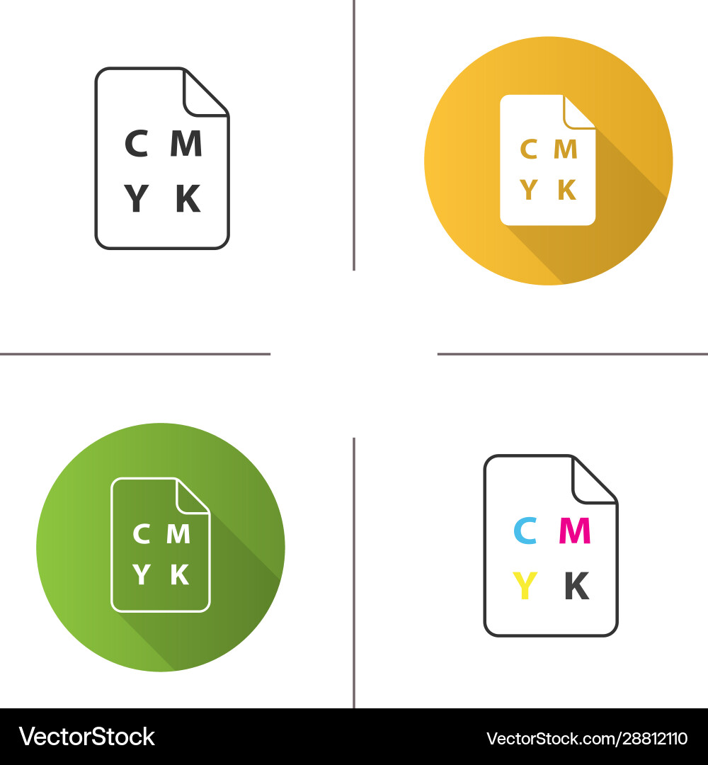 Cmyk circle model icon Royalty Free Vector Image