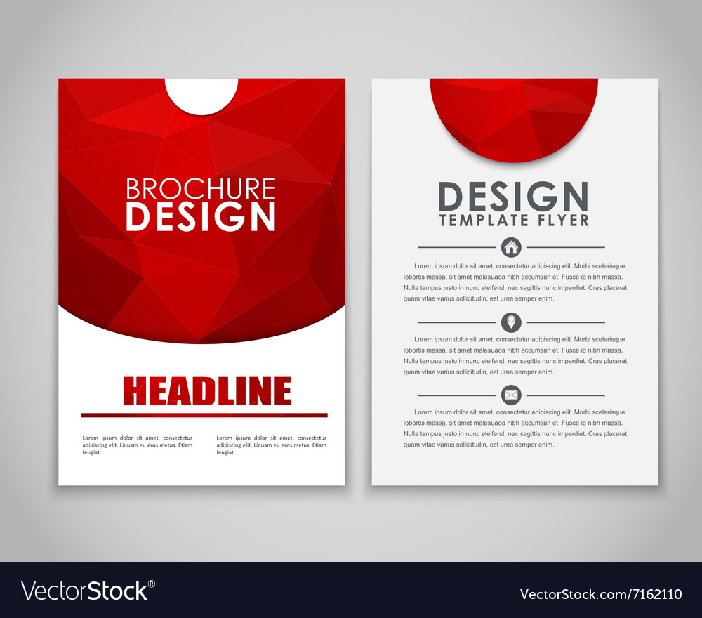 Design Flyers And Brochures Polygonal Royalty Free Vector