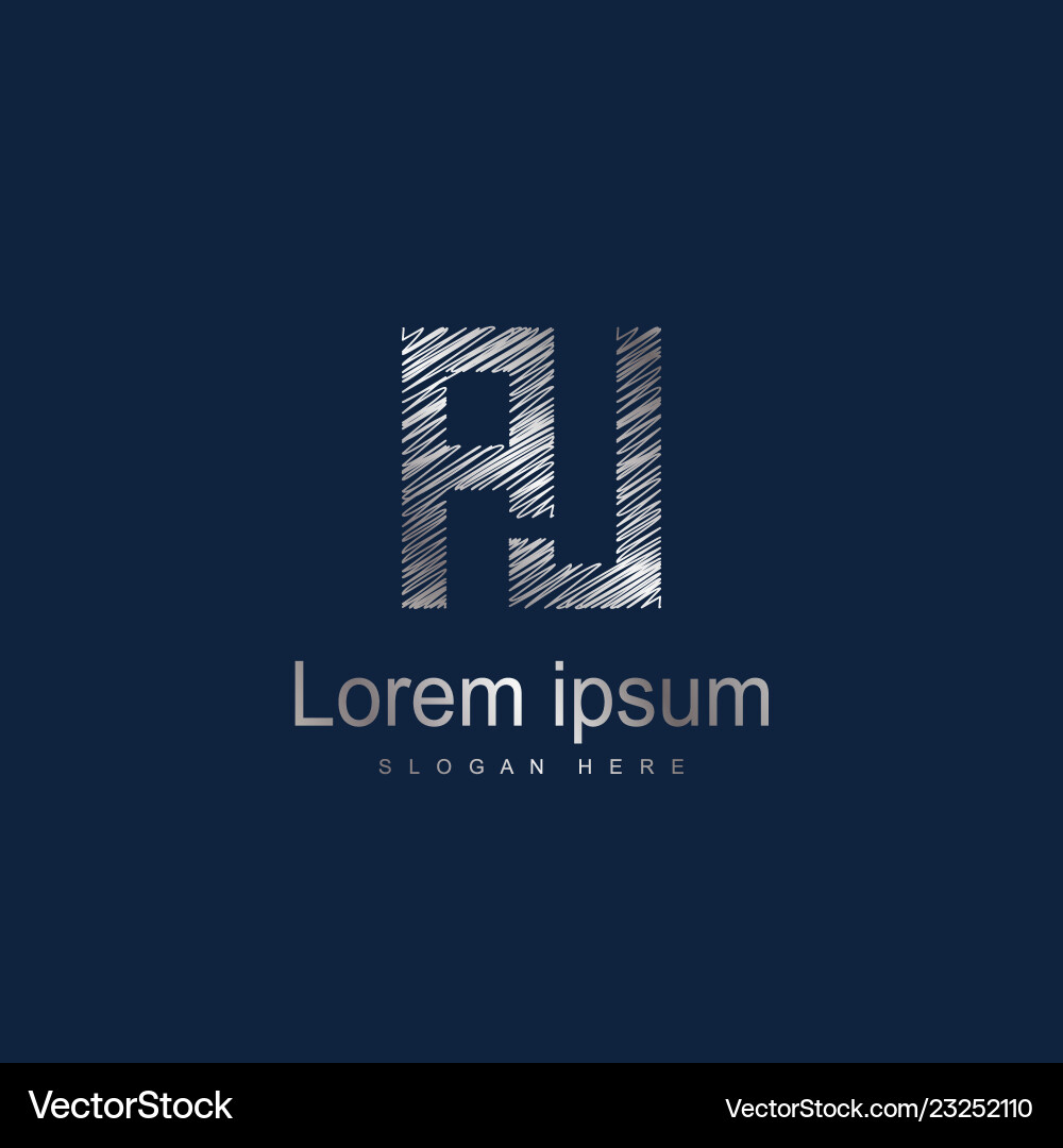 Initial letter aj logo template design Royalty Free Vector