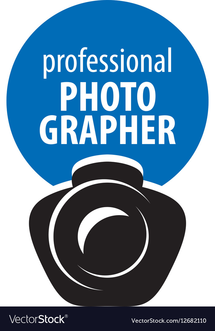 Logo camera the photographer Royalty Free Vector Image