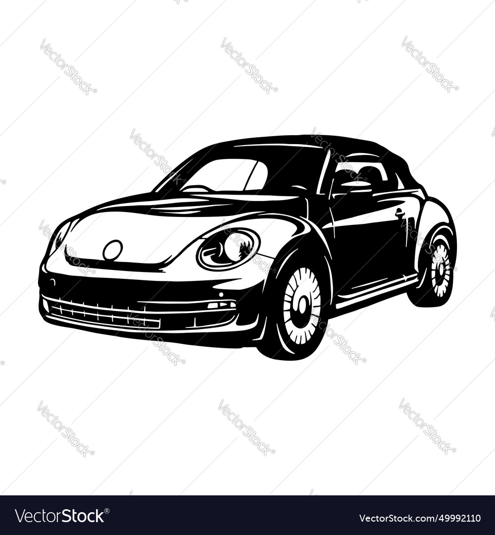 Muscle car - classic stencil silhouette Royalty Free Vector