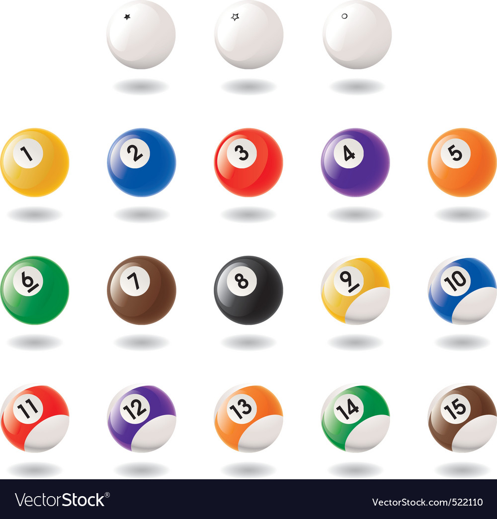 Pool ball Royalty Free Vector Image - VectorStock