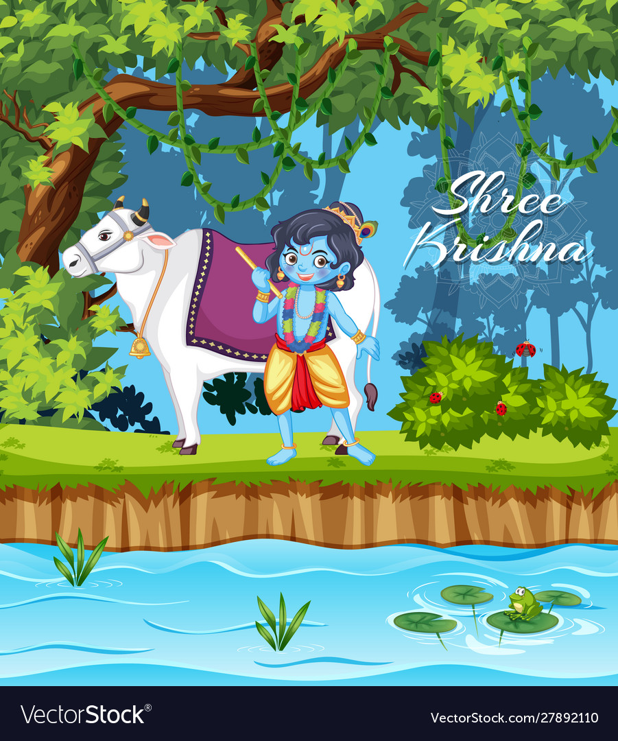 Poster design for shree krishna Royalty Free Vector Image Poster design for shree krishna Royalty Free Vector Image