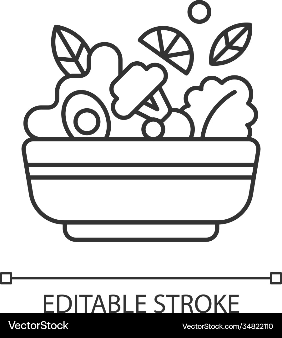 Salads linear icon Royalty Free Vector Image - VectorStock