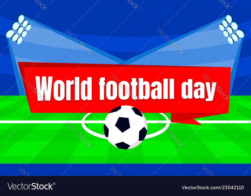 World Soccer Day Concept Banner Flat Style Vector Image