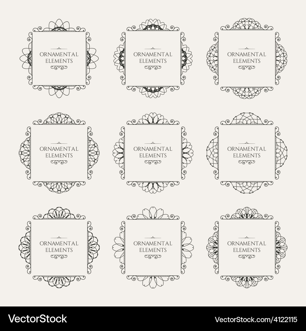 Calligraphic design elements Royalty Free Vector Image
