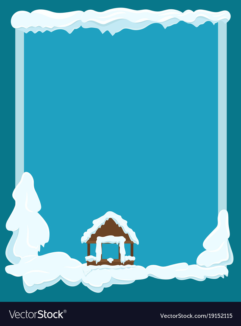 Gazebo Covered With Snow Winter Scene Royalty Free Vector