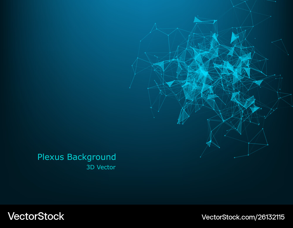 Geometric graphic background molecule Royalty Free Vector