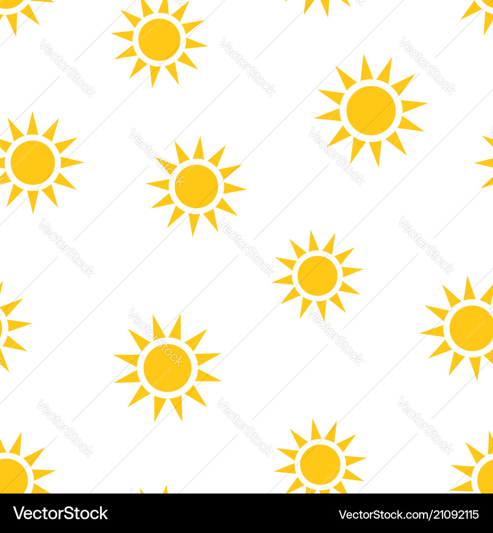 Sun icon seamless pattern background business Vector Image