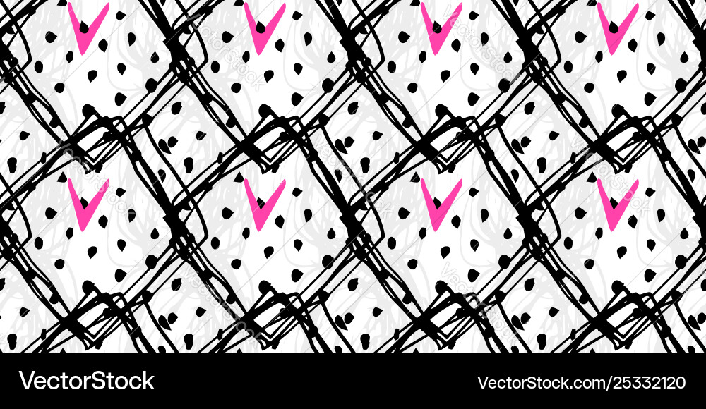 Abstract hand drawn seamless grunge pattern Vector Image