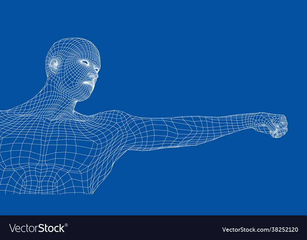 Fist a young fighter Royalty Free Vector Image