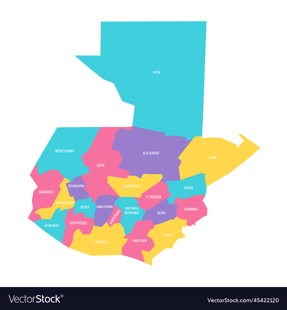 Guatemala political map of administrative Vector Image