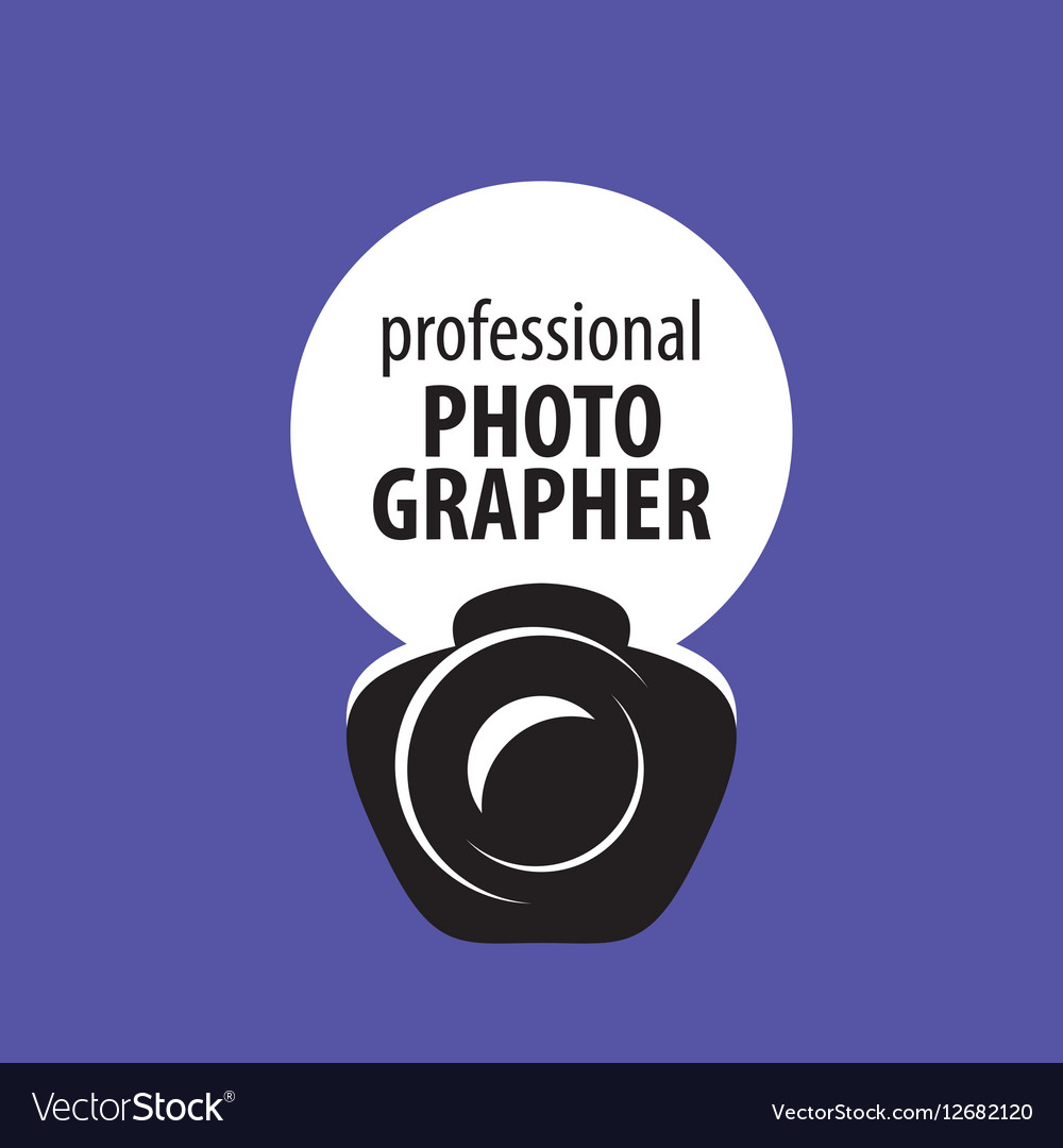 Logo camera the photographer Royalty Free Vector Image