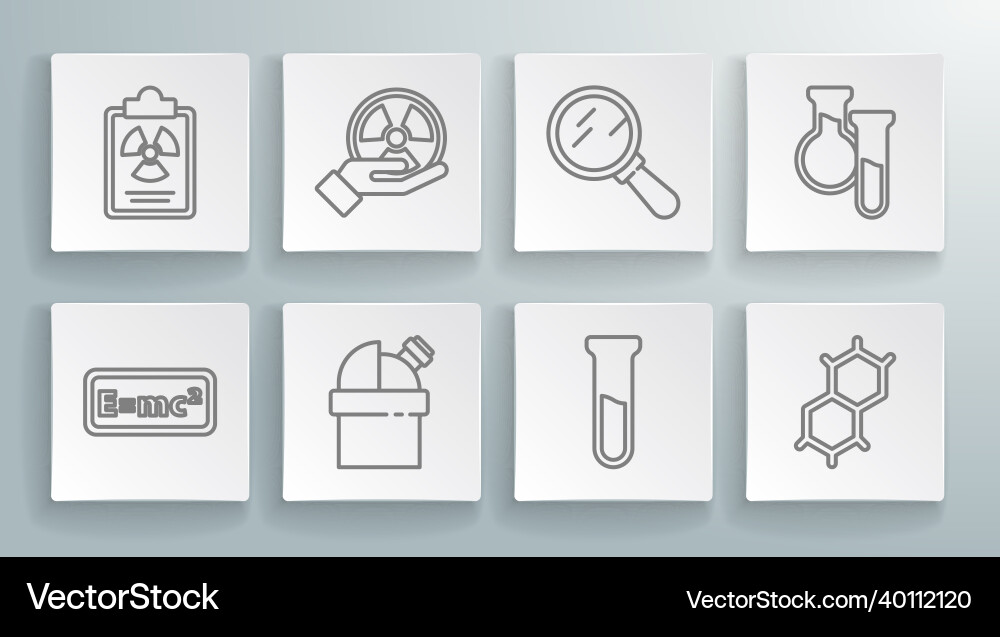 Set line equation solution radioactive Royalty Free Vector