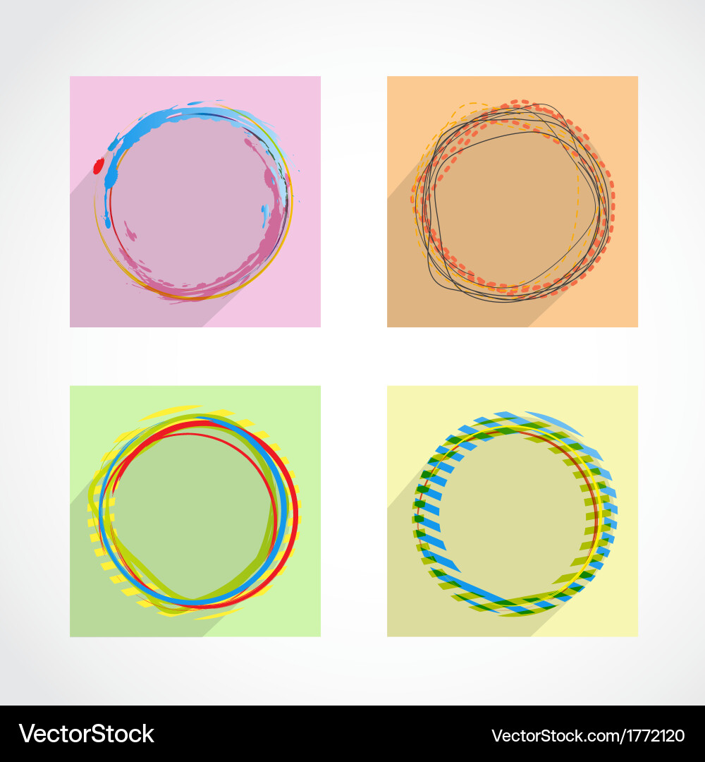 Set of abstract circles background Royalty Free Vector Image