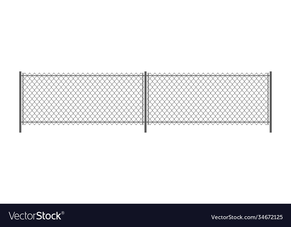 Chain link fence Royalty Free Vector Image VectorStock